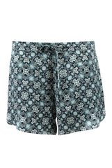 Black Crystal Neo Geo Silk Shorts