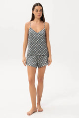 Black Crystal Neo Geo Silk Shorts