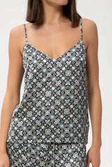 Black Crystal Neo Geo Silk Camisole