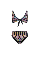 Oceanus X Zandra Rhodes Nebula Shell Bikini Bottom - Black