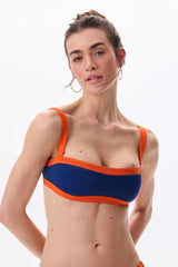BAGUETTE BIKINI TOP - MARITIME NAVY