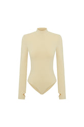 High Neck Bodysuit - Chino Green