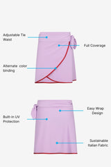 Wrap Skirt ― Lilac / Red