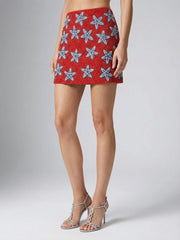 Mia’s Marina Mini Skirt Red