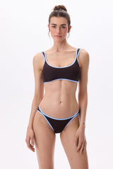 DUET SURF BIKINI TOP - DARK CHOCOLATE BROWN