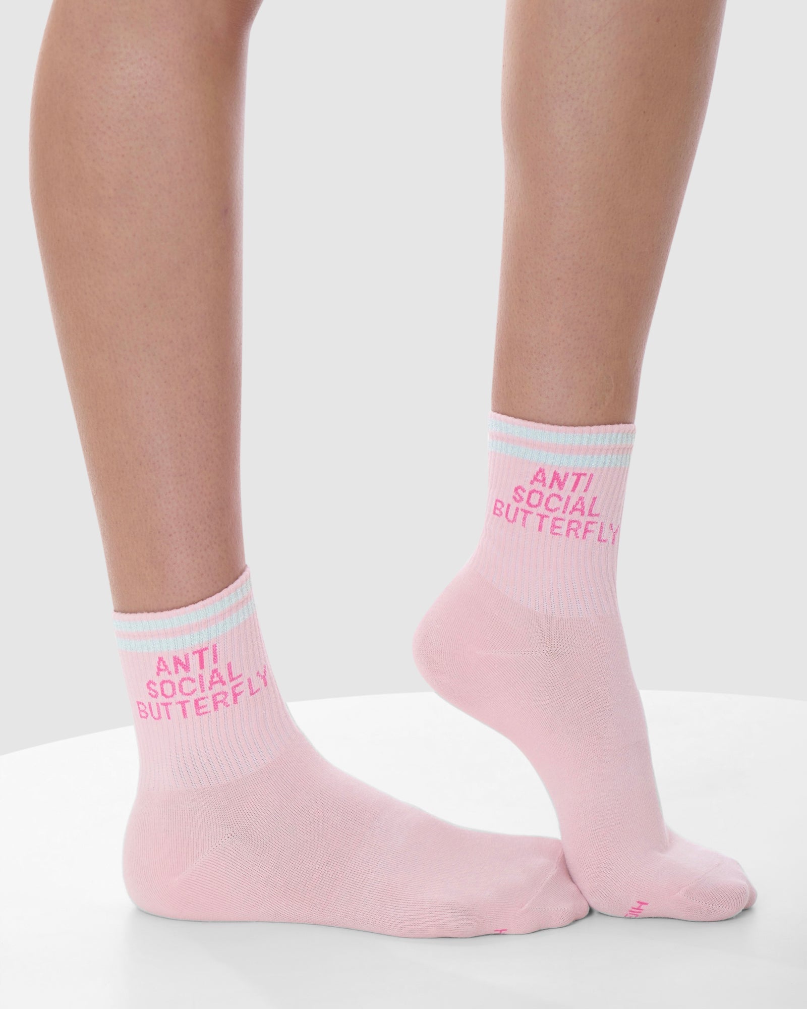 Anti Social Butterfly Cotton Sock