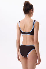 DUET SURF BIKINI SHORTS - DARK CHOCOLATE BROWN