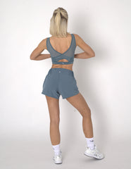 POWERFLOW HIGH-RISE RUNNING SHORTS SLATE BLUE