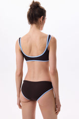 DUET SURF BIKINI SHORTS - DARK CHOCOLATE BROWN