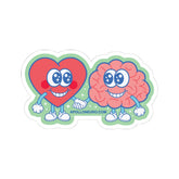 Copy of Heart & Brain Friends Sticker — Cute Retro Kiss-Cut Decal