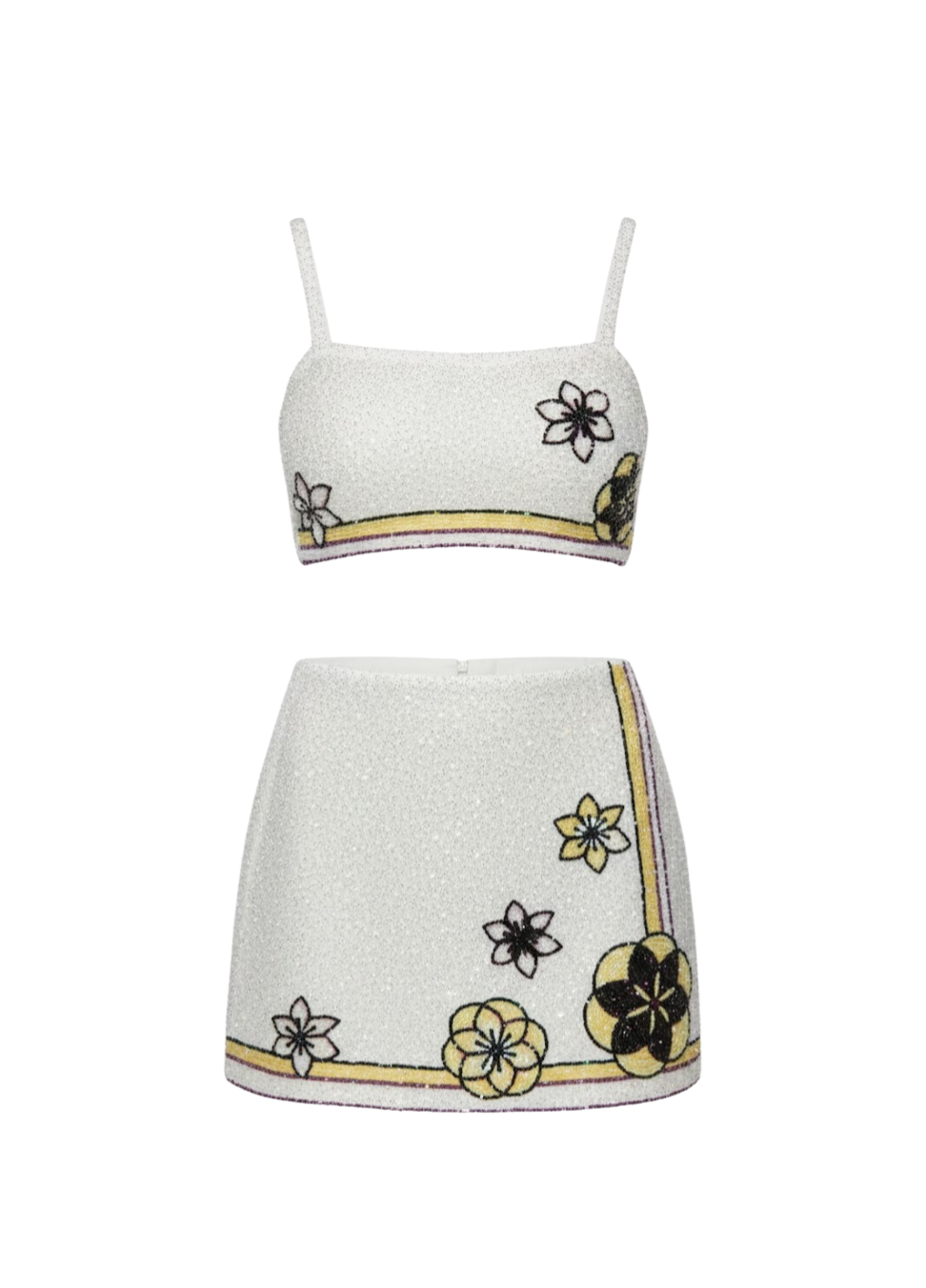 Mei Flattering Summer Luxe Co-Ord Top - White