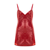 Sequin Cross Strap Mini Dress