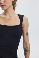 BARDOT TANK / Strappy Top – CHARCOAL