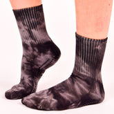 LIGN Grey & Black Tie-Dye Tube Socks