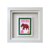 India Inspired Postage Stamp Artwork