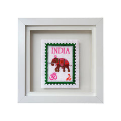 India Inspired Postage Stamp Artwork