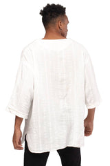 V Neck Ecru Shirt