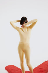 Legging With Stitch Detail - Chino Green