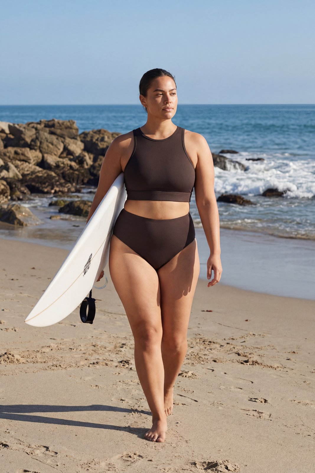 Bikini Top Racerfront Tie ― Coffee
