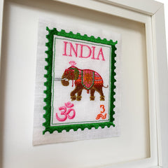 India Inspired Postage Stamp Artwork