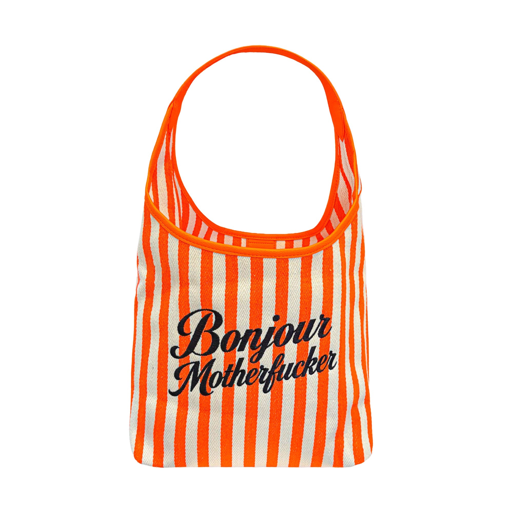 Orange Bonjour Motherfuckers Tote Bag