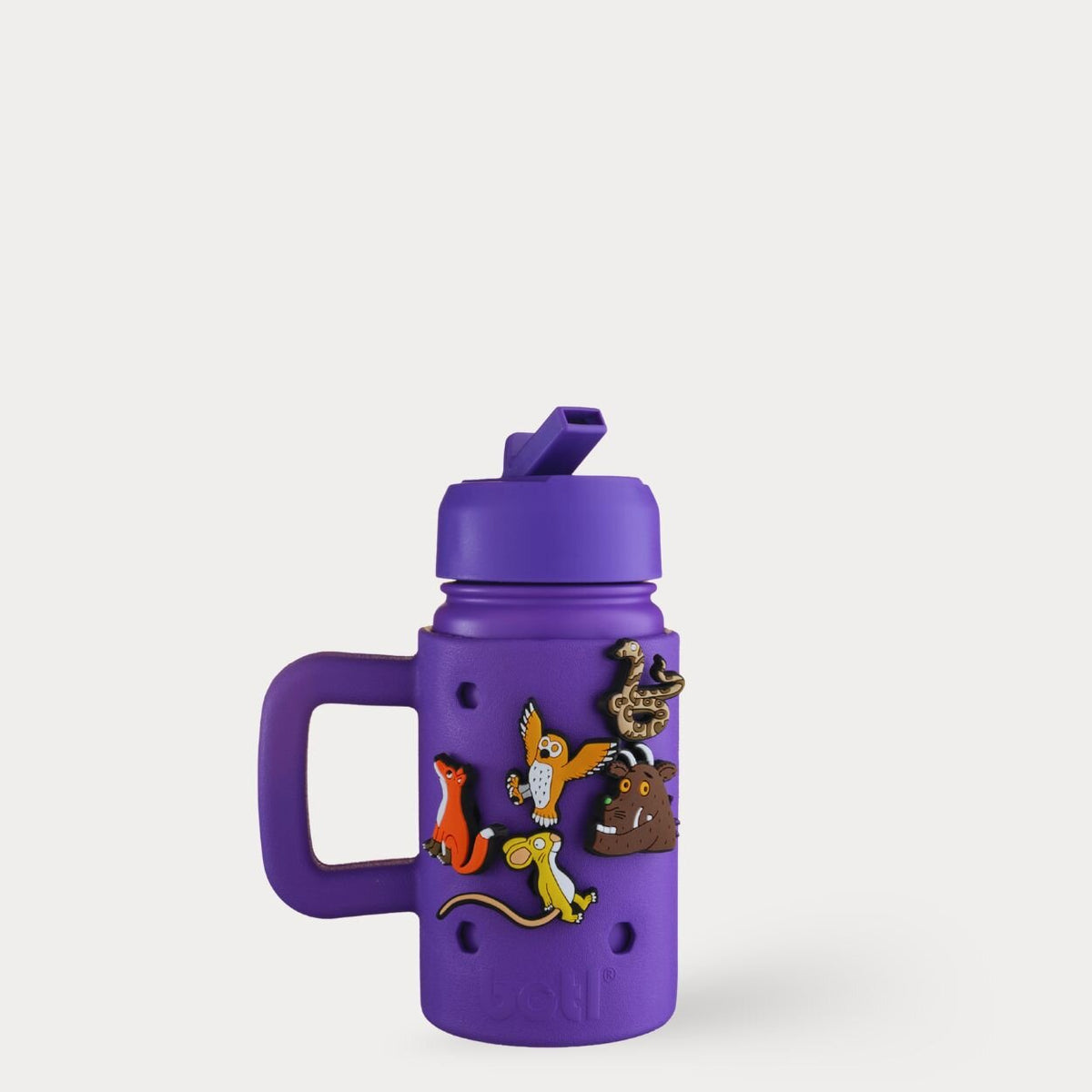 Personalised Gruffalo Purple Epic Jug Canteen | 400ml Kids Water Bottle With Charms