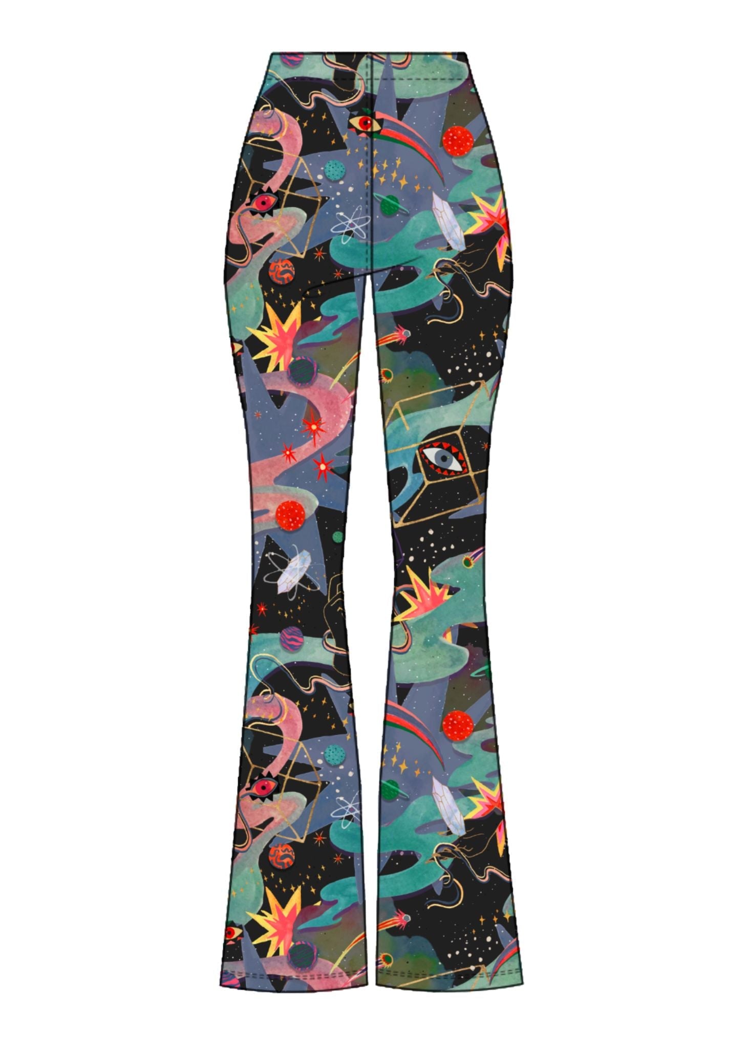DOOR of the COSMOS FLARED PANTS - BAMBOO