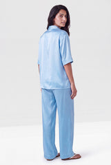 Blue Silk Trousers the Lady