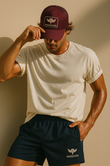 THE ORIGINAL – PADELHÜD LOGO TRUCKER - ROSE GOLD EMBROIDERY