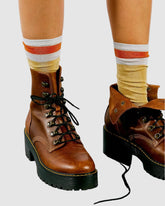 Varsity Lurex 3/4 Socks - Gold