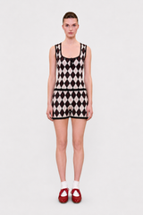 Daydreamers Argyle Sleeveless Knit Top