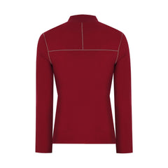 CREPE CUT OUT TOP - CHERRY RED