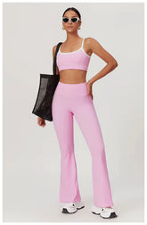 Flared Pilates Leggings and Sports Bra