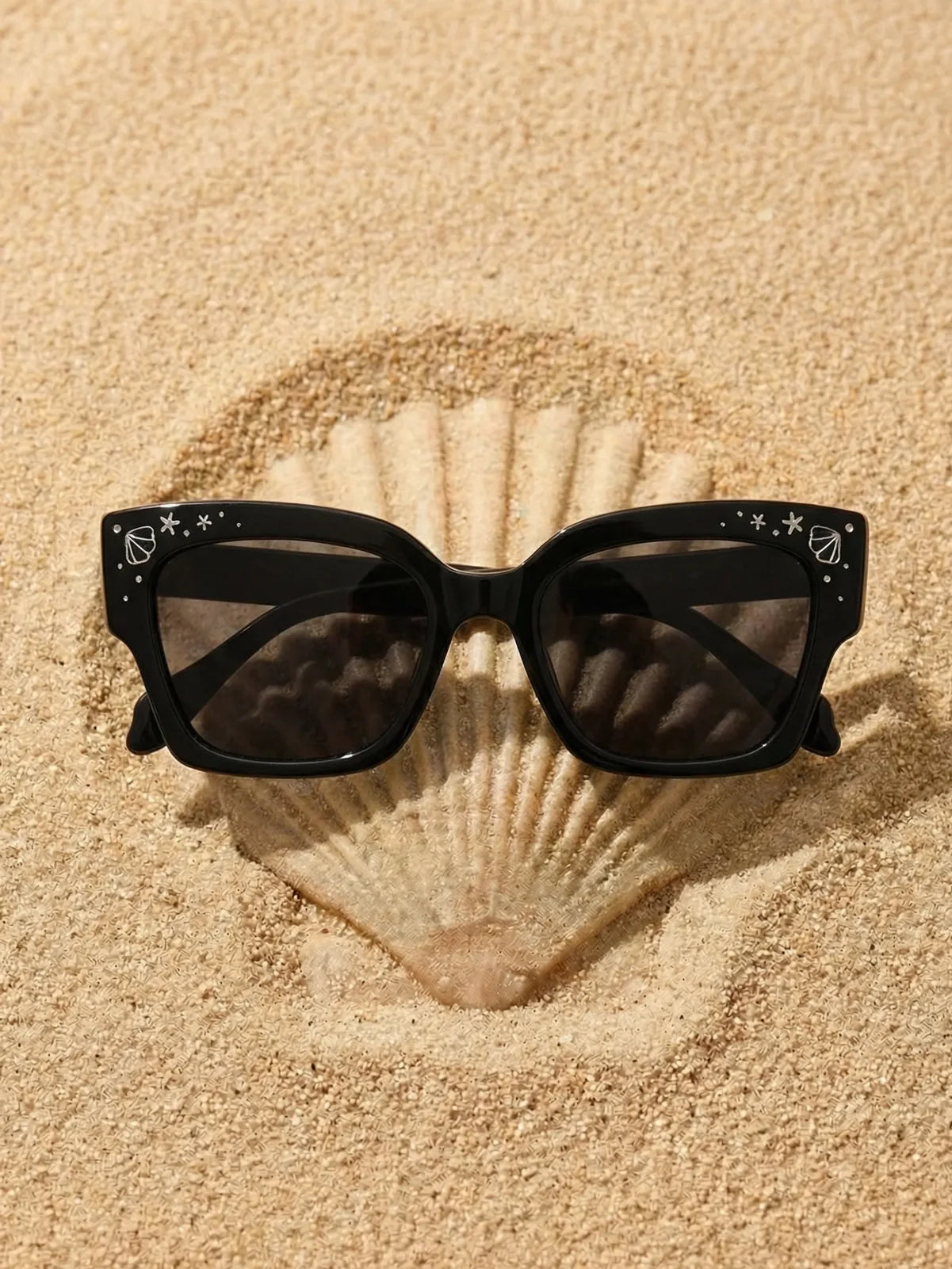 Oceanus X SOJOS Glowheart Sunglasses Black