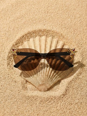 Oceanus X SOJOS Glowheart Sunglasses Brown
