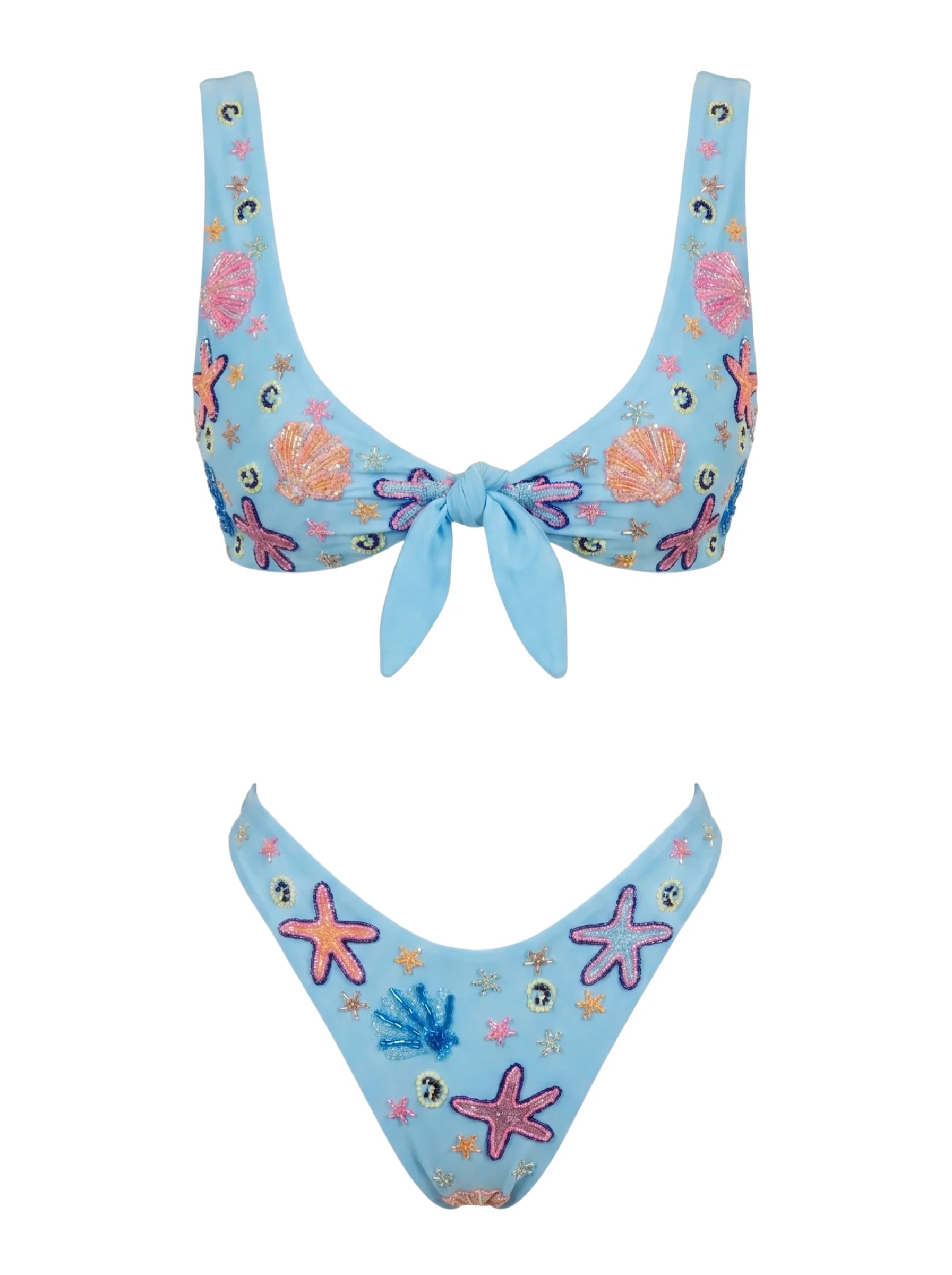 Orla Tie in the Middle Bikini Bottom Blue