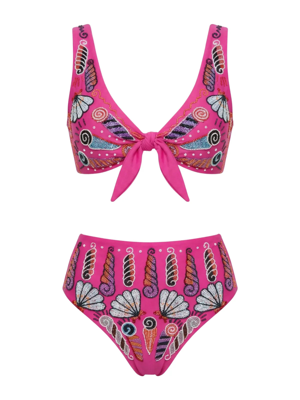 Nebula Shell Bikini Top Fuchsia