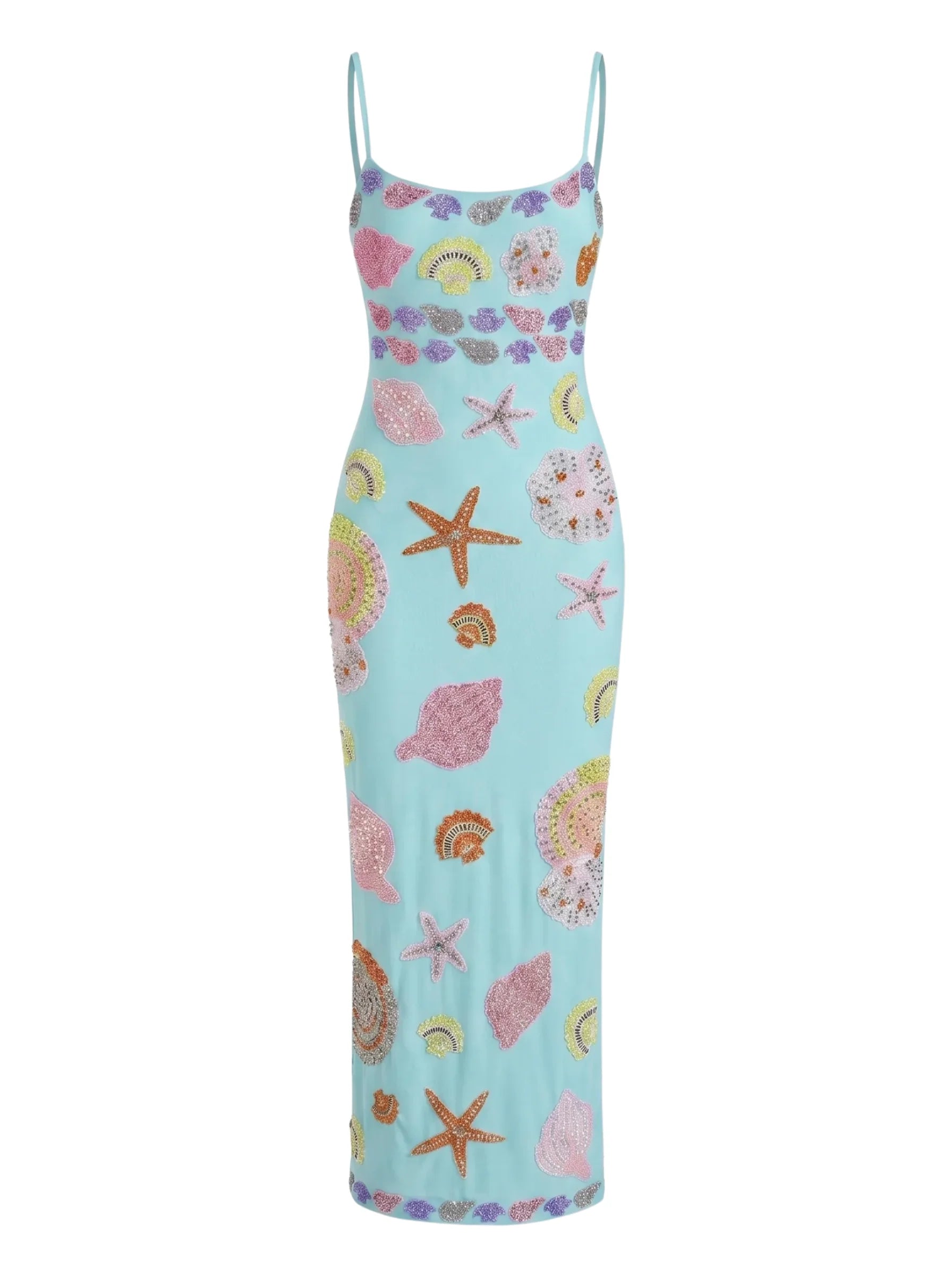 New York Strapped Dress in Blue