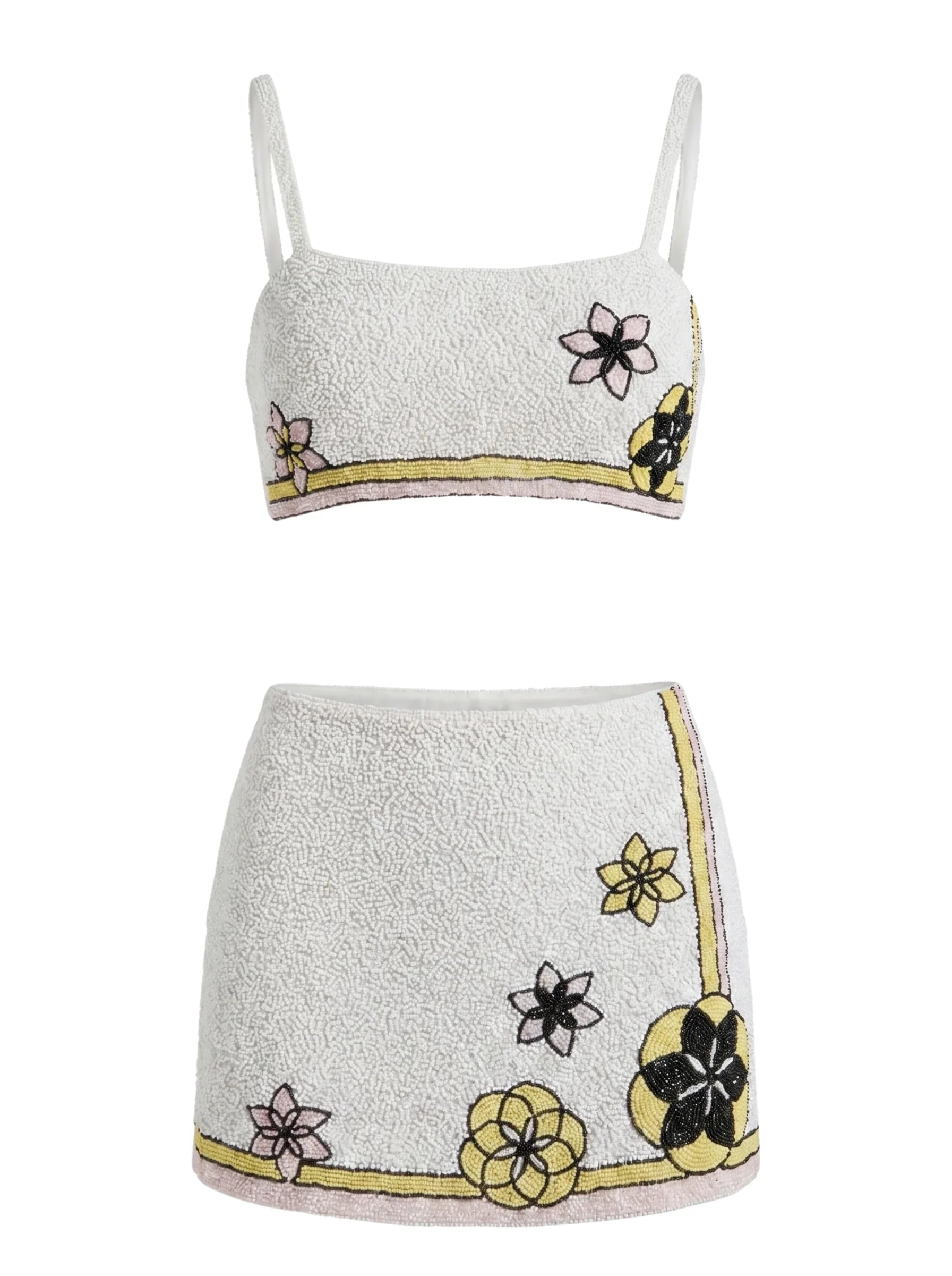 Mei Flattering Summer Luxe Co-Ord Top - White