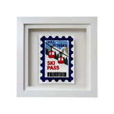 Val D'isere Embroidered Postcard Artwork