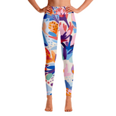 High Waist Yoga Leggings in Floral Garden