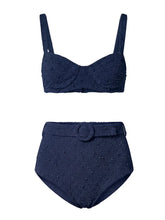 Heidi Hand Beaded Bikini Bottom Navy in Stock