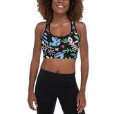 Sports Bra in Night Flowers