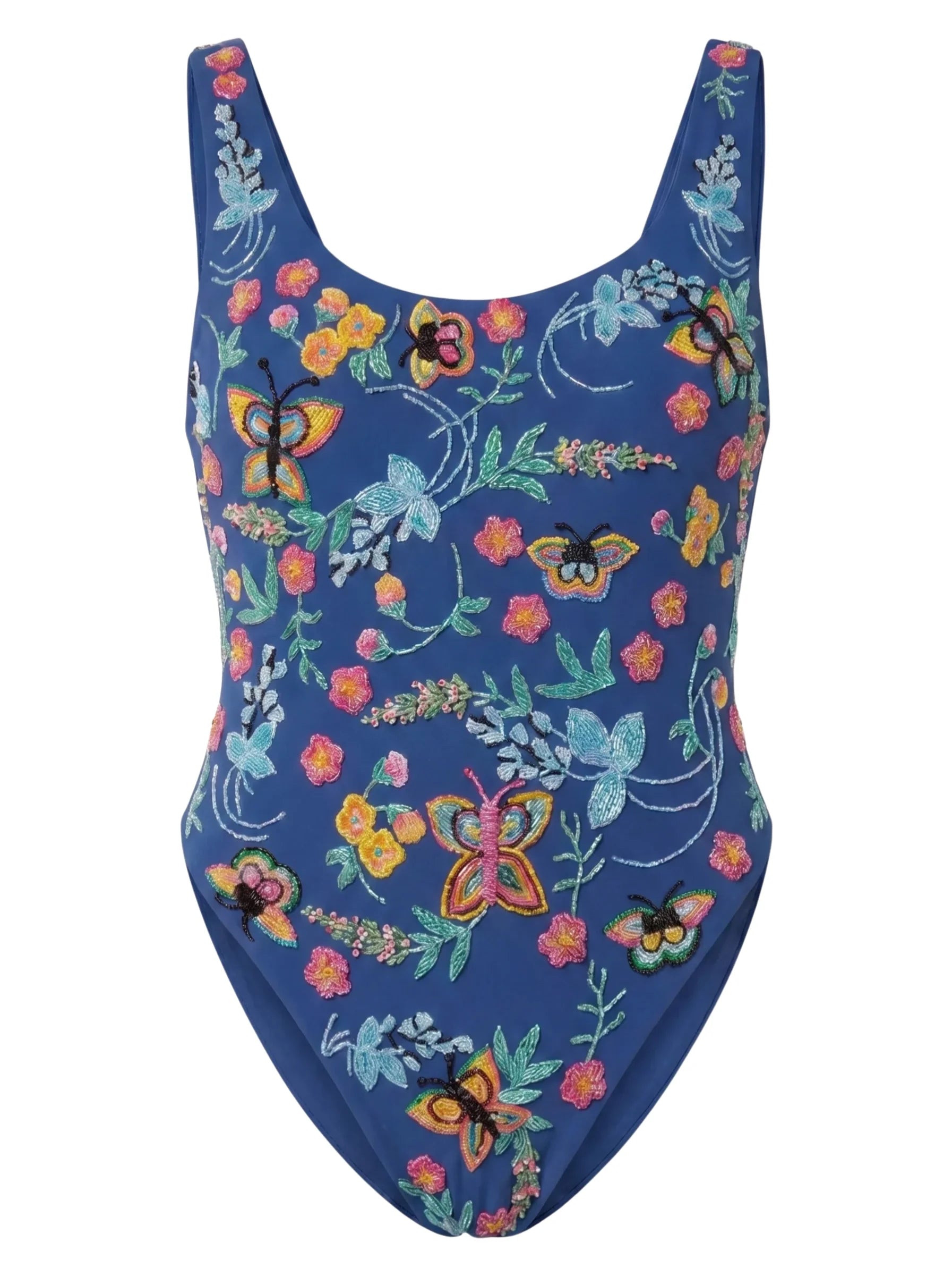 Alabama Floral Hand Embroidered One Piece Swimsuit