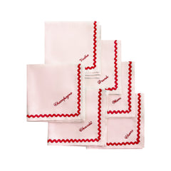 Add Your Own..Ric Rac Red & Pink | Personalised Napkin