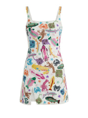Arizona Beaded Mini Dress White in Stock