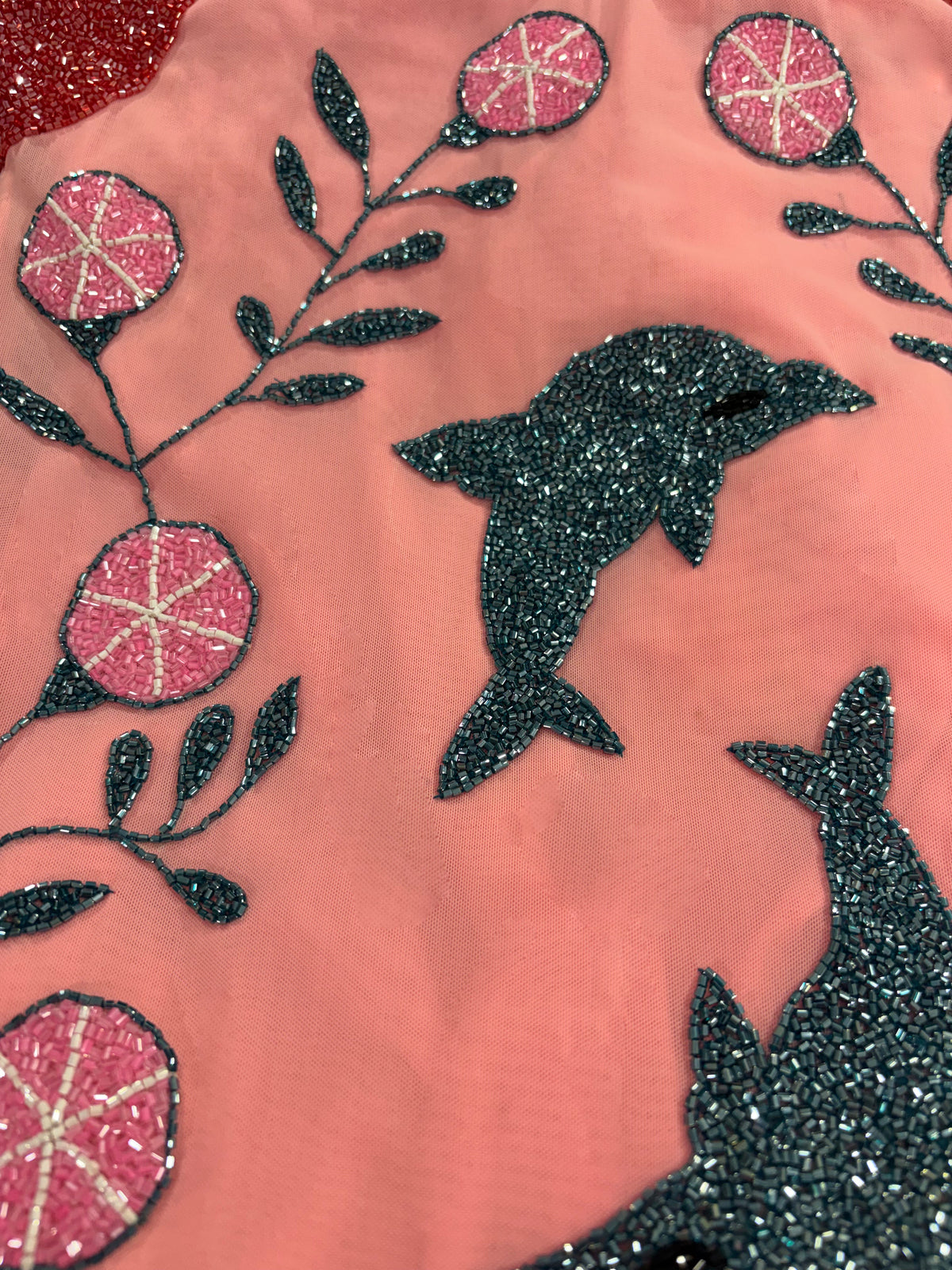 Dolphin Hand Beaded Maxi Dress