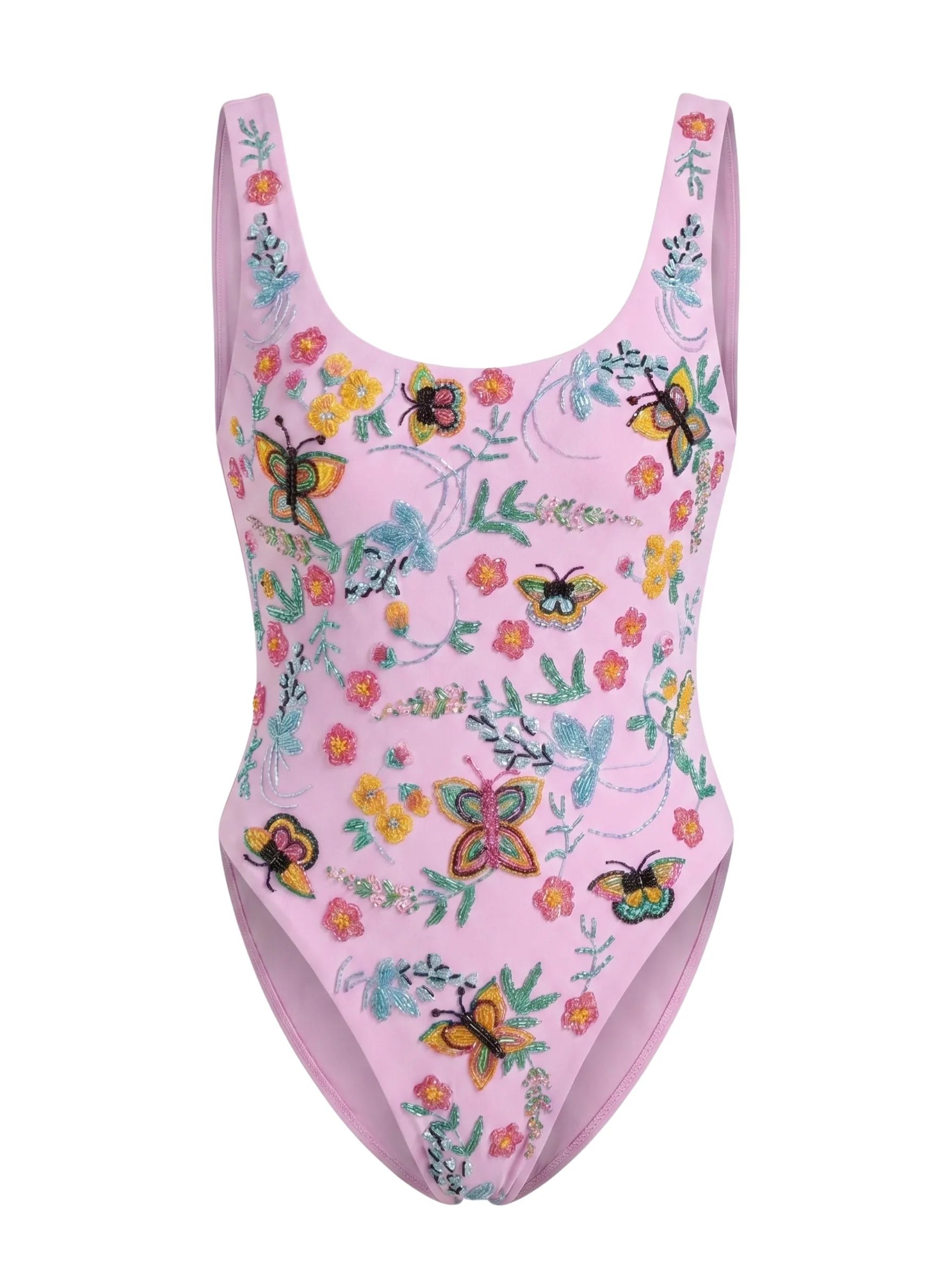 Alabama Floral Hand Embroidered One Piece Swimsuit