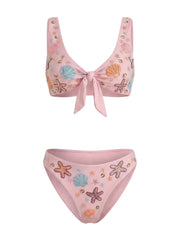 Orla Tie in the Middle Bikini Bottom Pink
