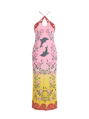 Dolphin Hand Beaded Maxi Dress